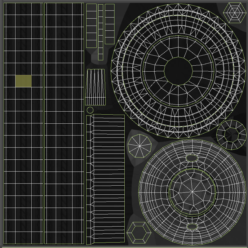 Log trailer Low-poly 3D model_23