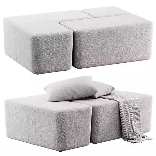 Puzzle Poufs Modular System by Luxy