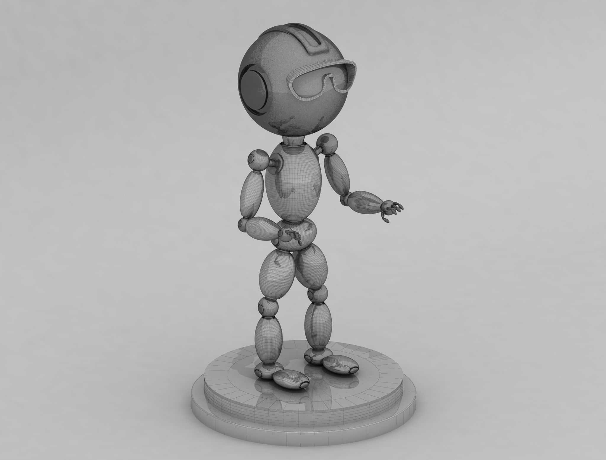  Sci-Fi Robot Character Robeco 3D model_5