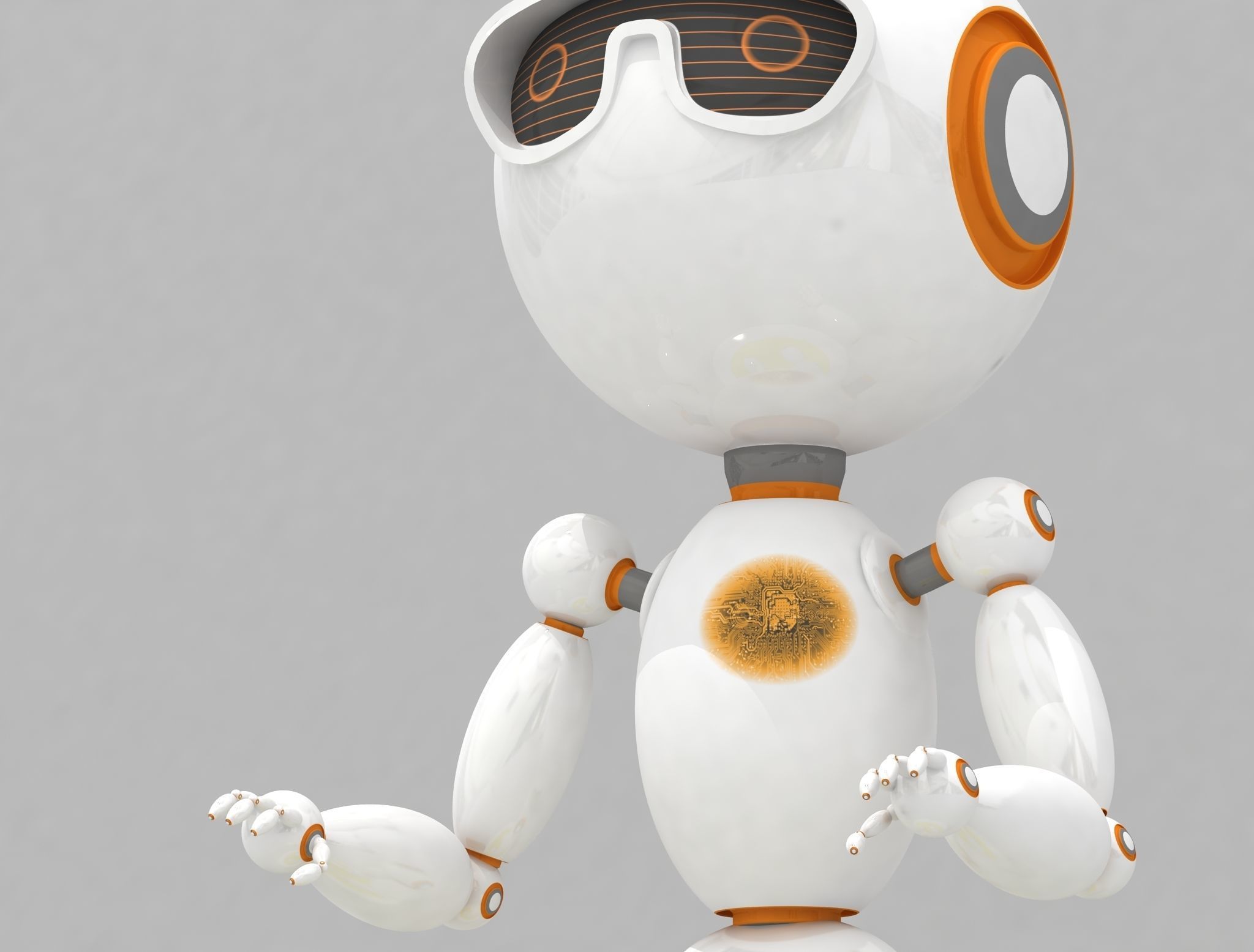  Sci-Fi Robot Character Robeco 3D model_3