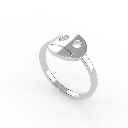 frown signet ring  3D print model