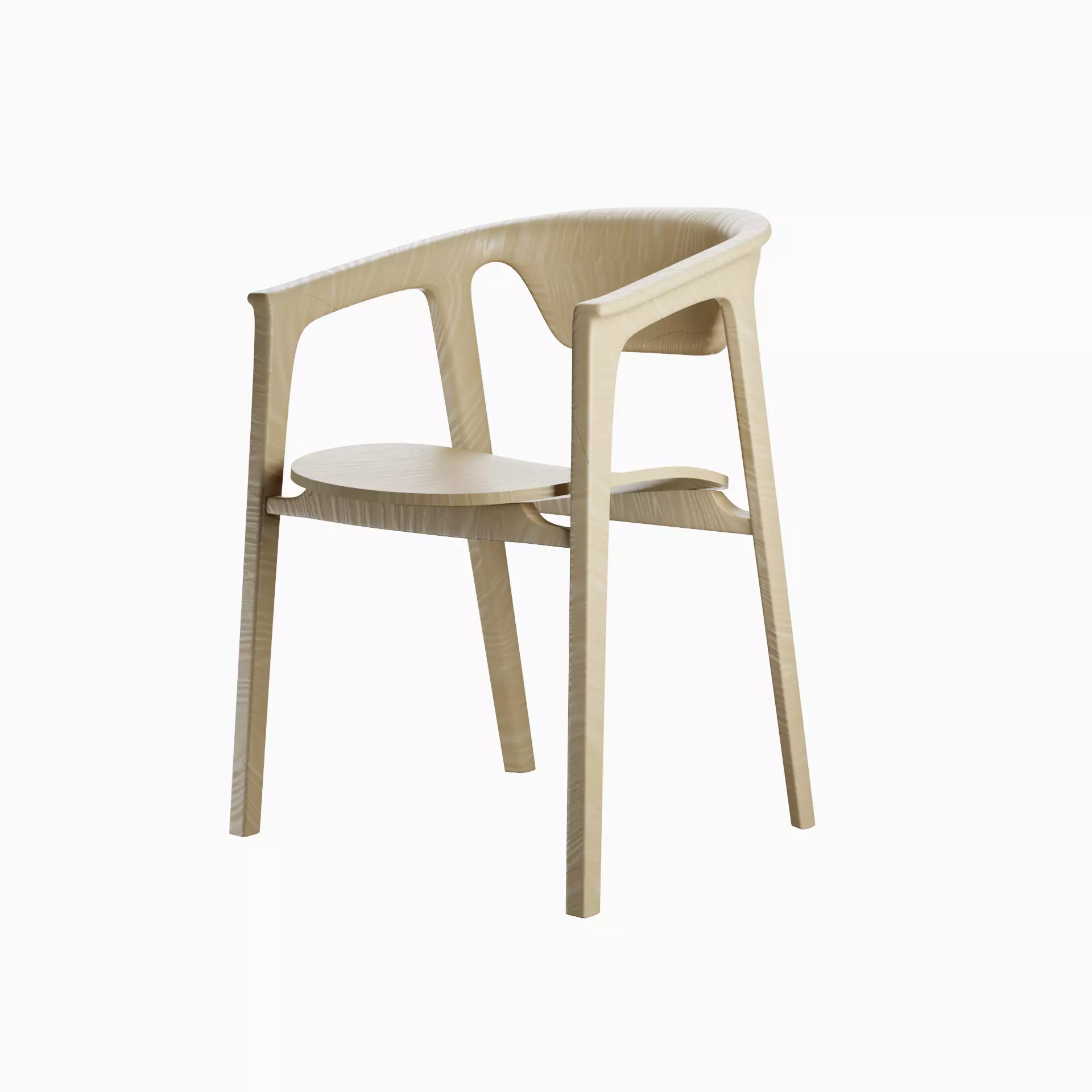 Wooden Chair furniture decoration PBR Free 3D model