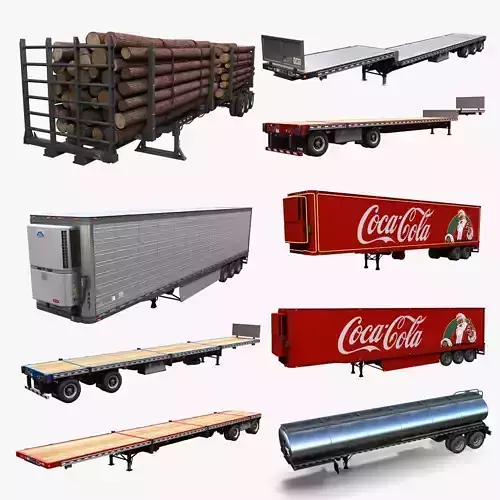 Semitrailers 3D Model Collection