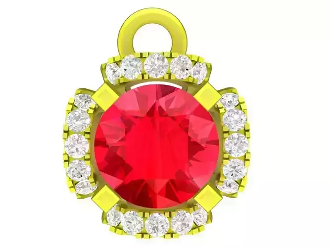 A5456 Diamond Women Fashion Pendant 3D Print