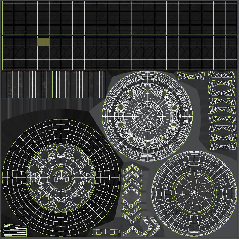 Kenworth w900 daycab truck Low-poly 3D model_45