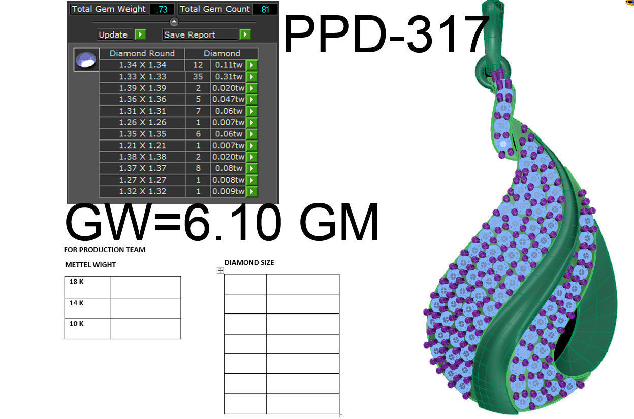 Pendant 727 3D print model_6