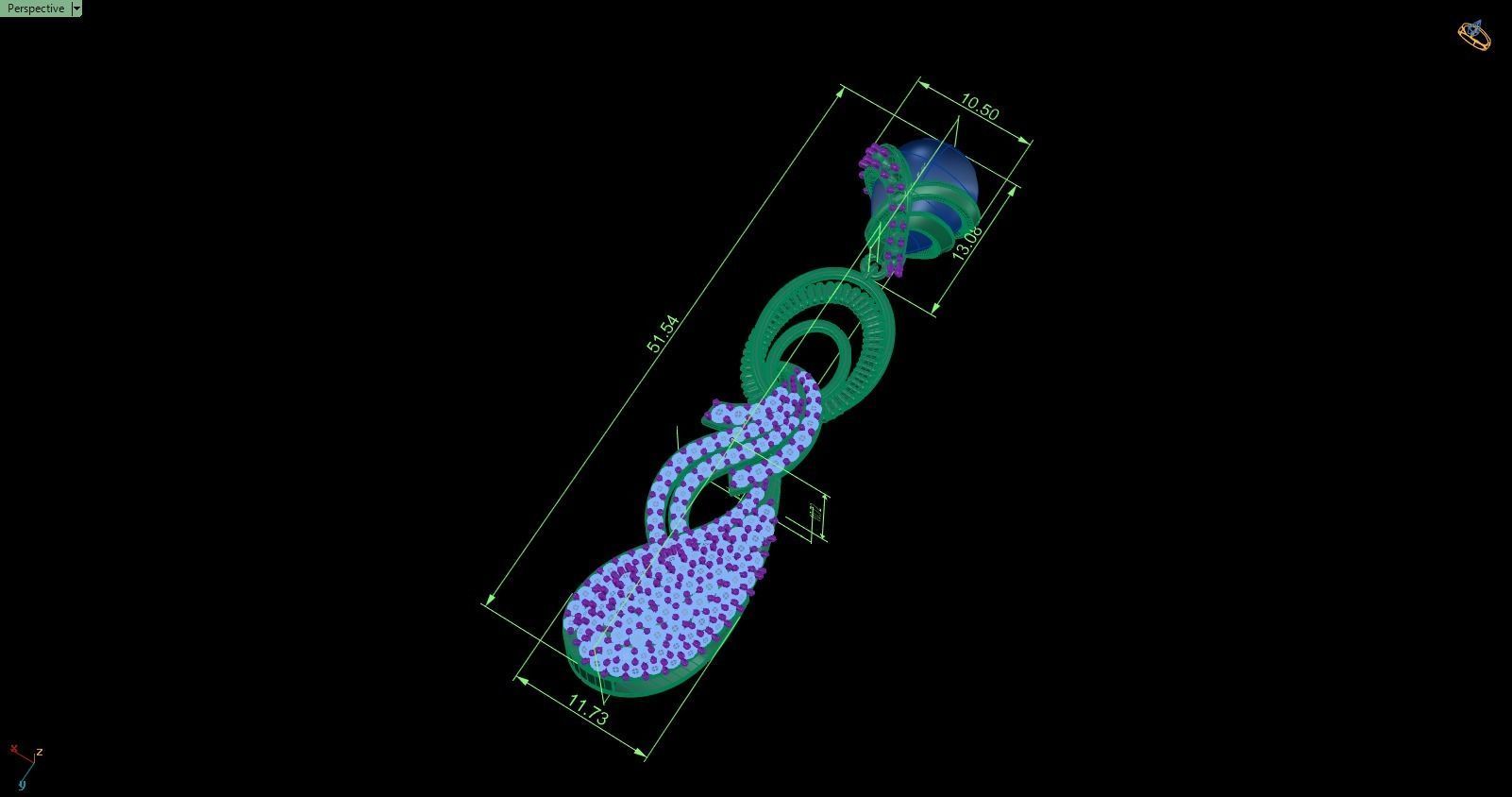 Pendant 681 3D print model_9