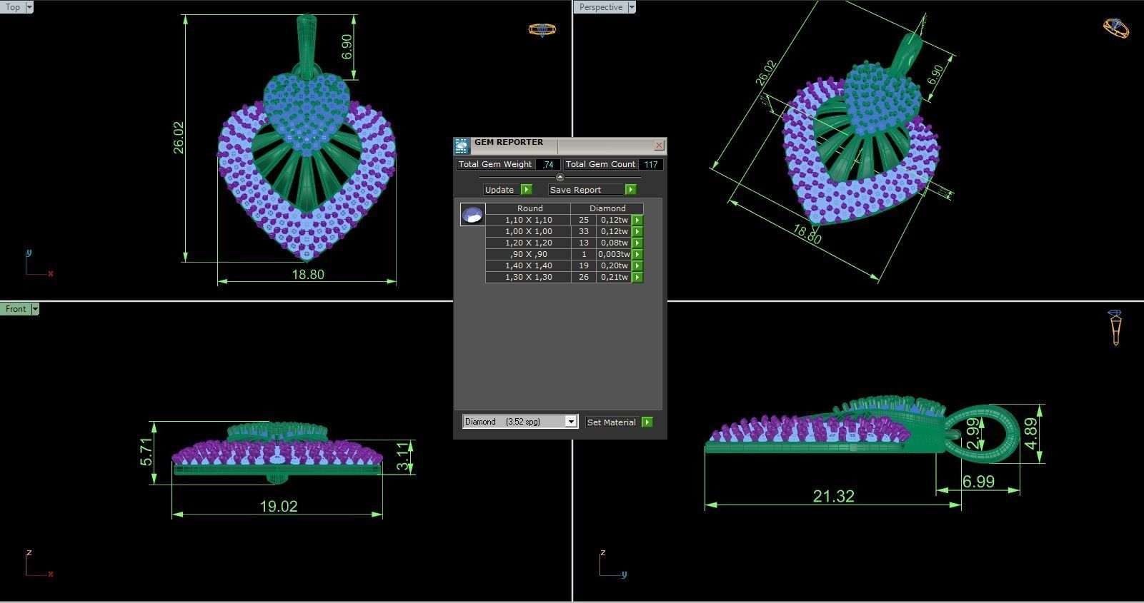 Pendant 713 3D print model_10