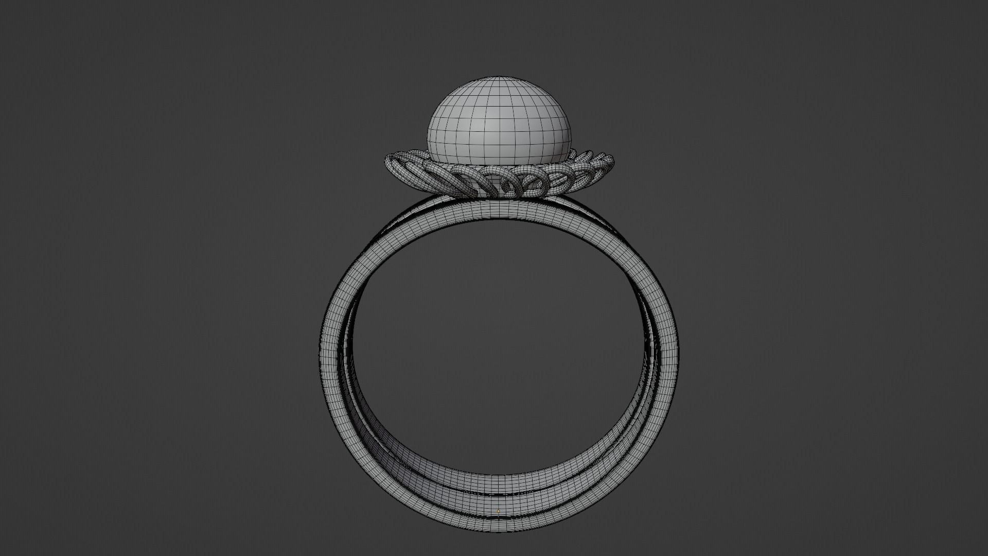 Pearl Ring 3D print model_9