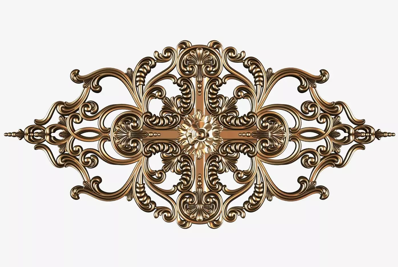 Carved decor ornament for cnc 3D model_0