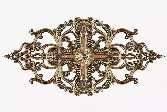 Carved decor ornament for cnc