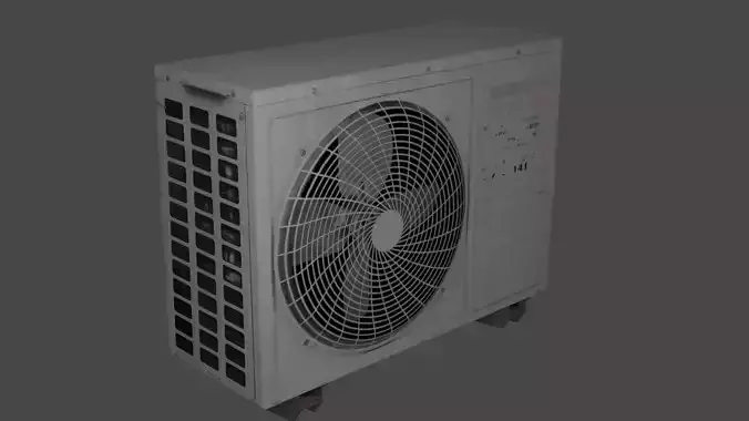  Low-poly AC-Unit air conditioner 3D model