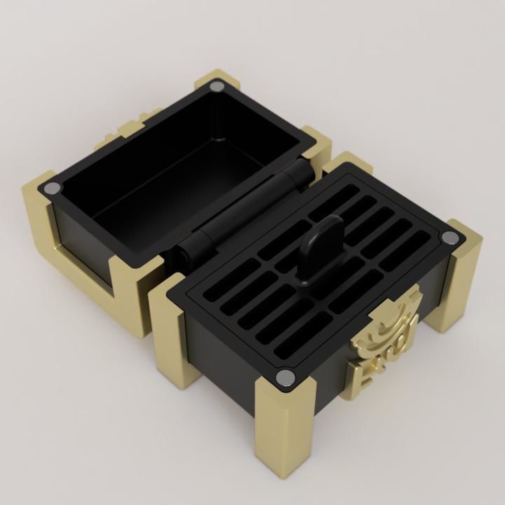 Zelda Treasure chest cartridge holder 3D print model_2