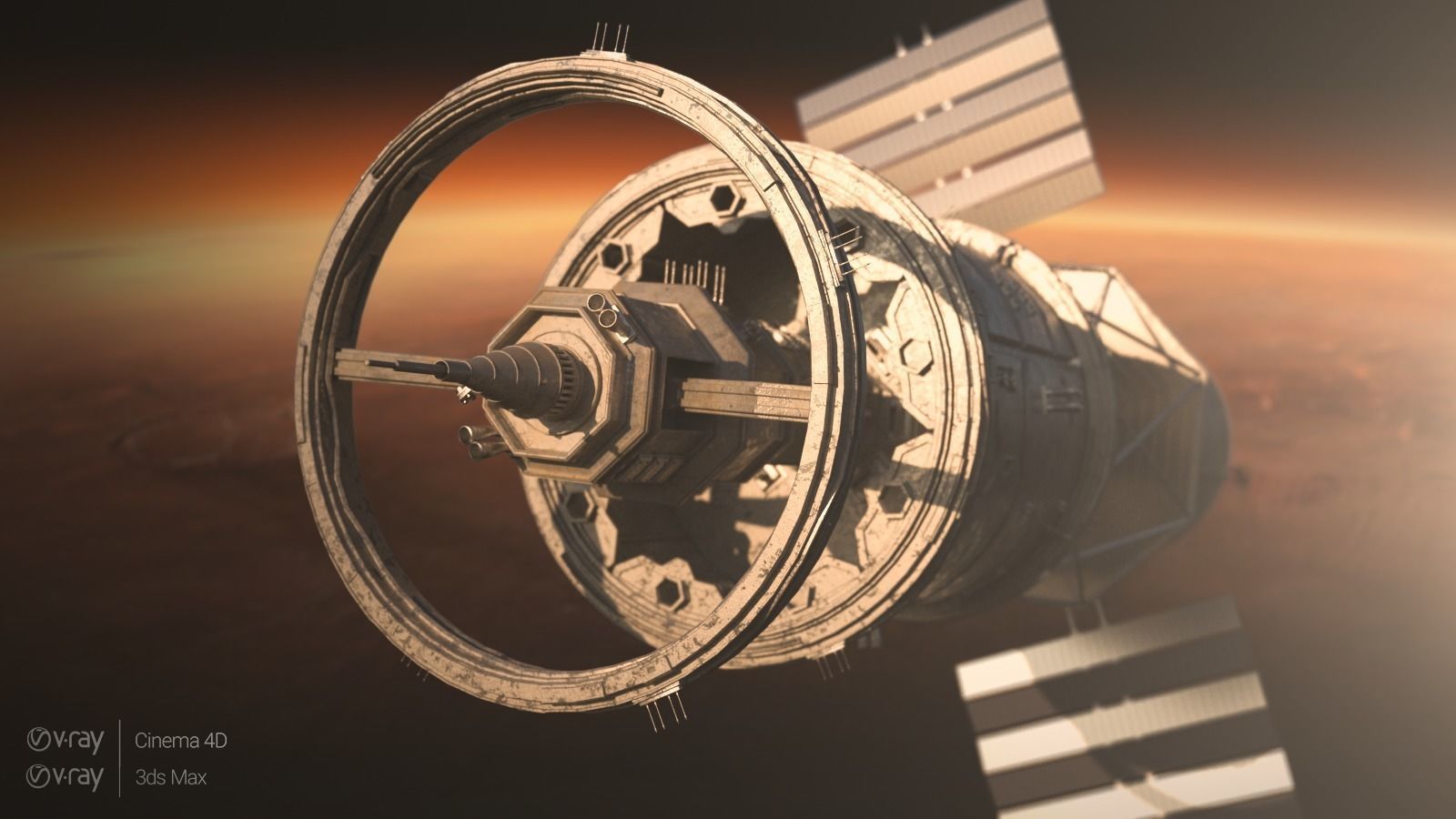 Space module 3D model_3