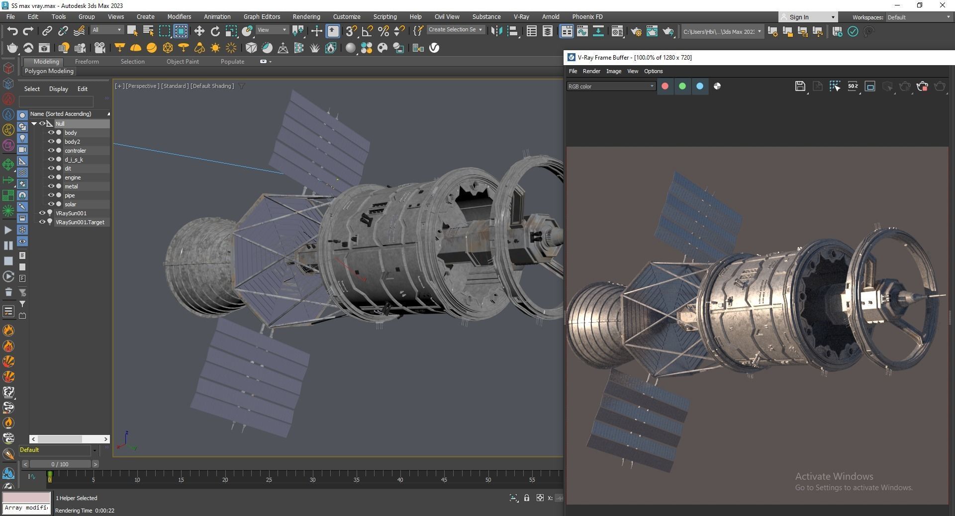 Space module 3D model_4