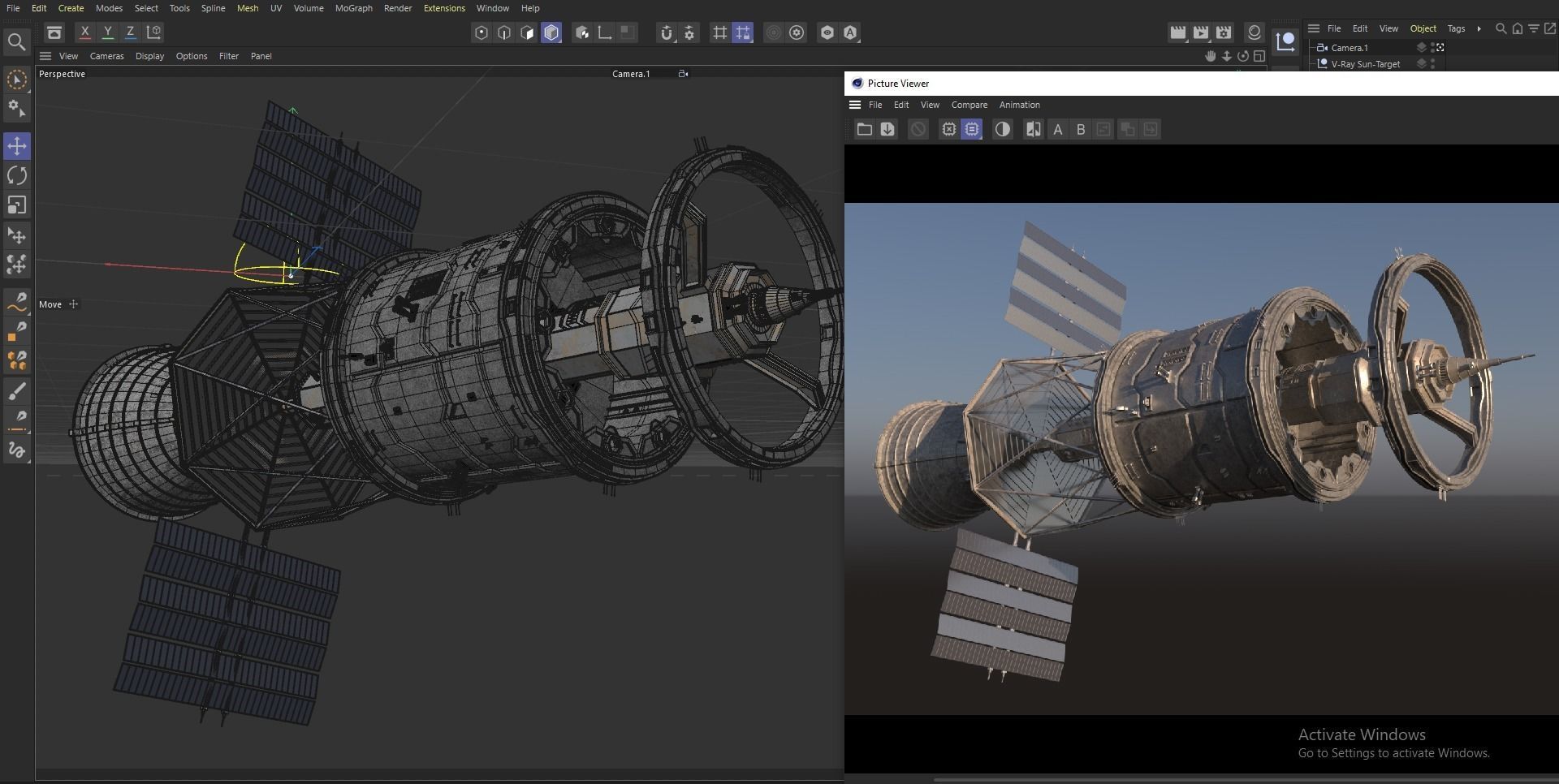 Space module 3D model_5