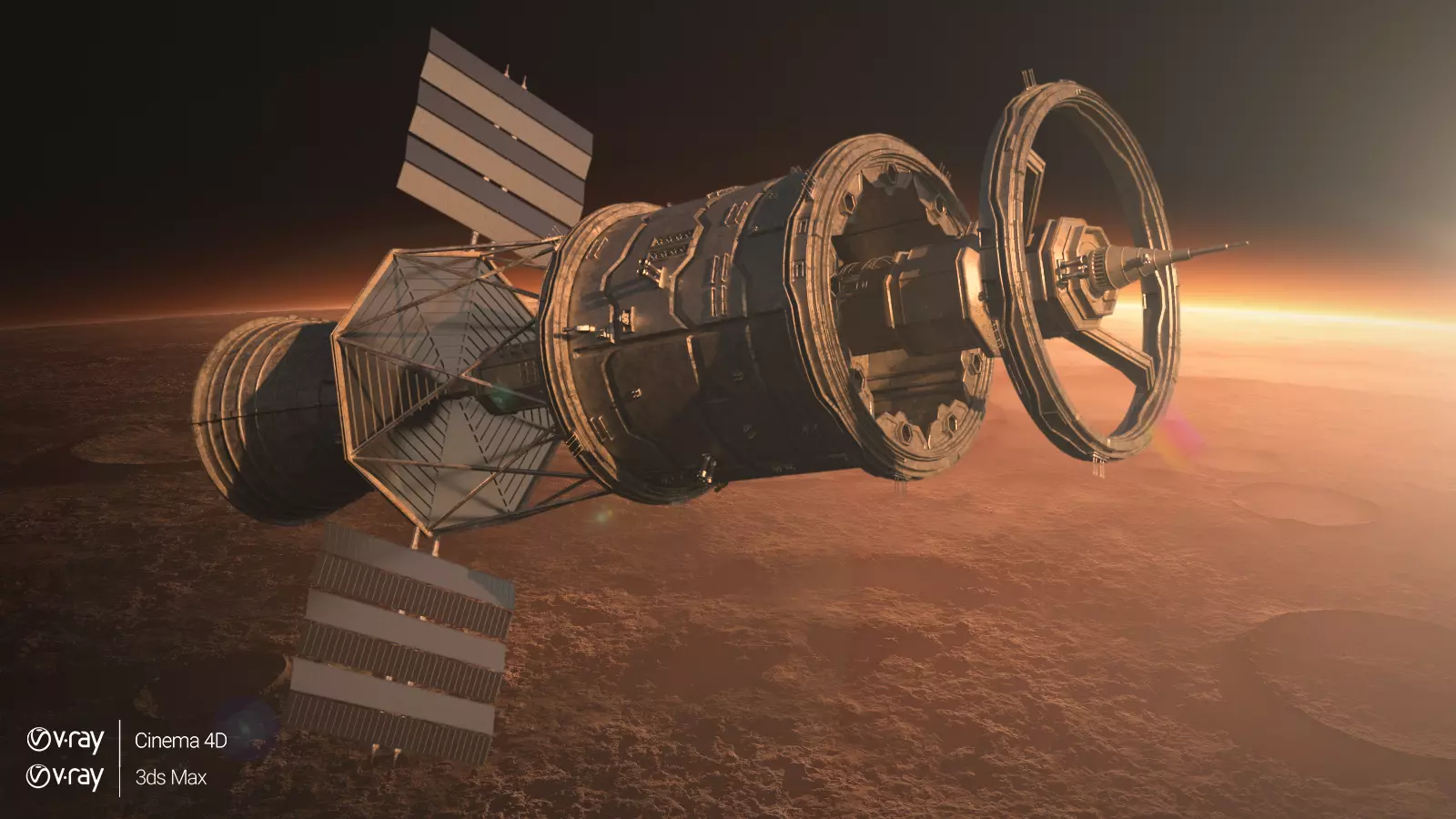 Space module 3D model_0