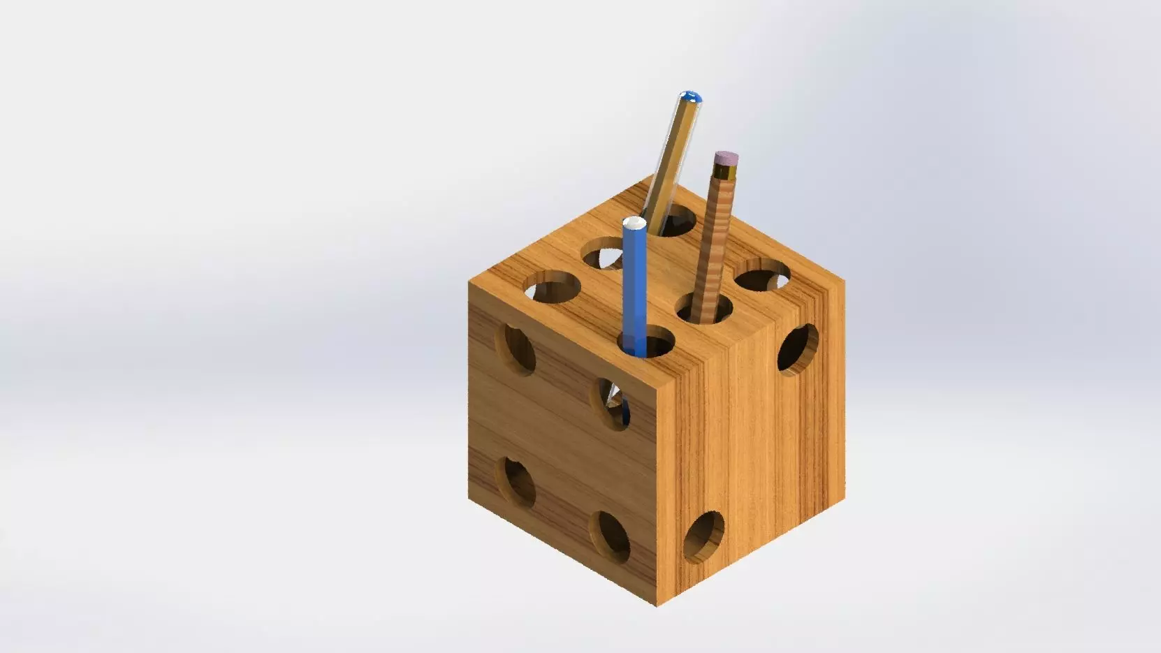 PORTA LAPICES FORMATO DADO 3D print model_0