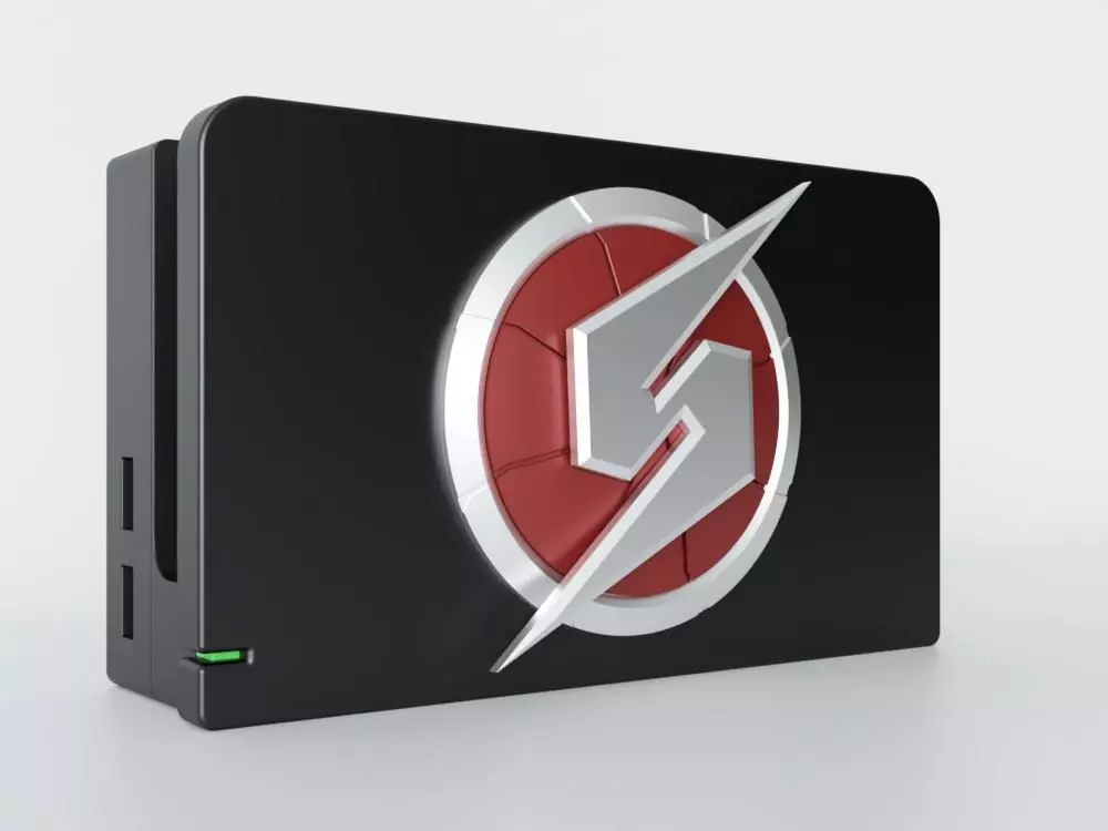 Nintendo Switch Dock custo faceplate Metroid 3D print model_0