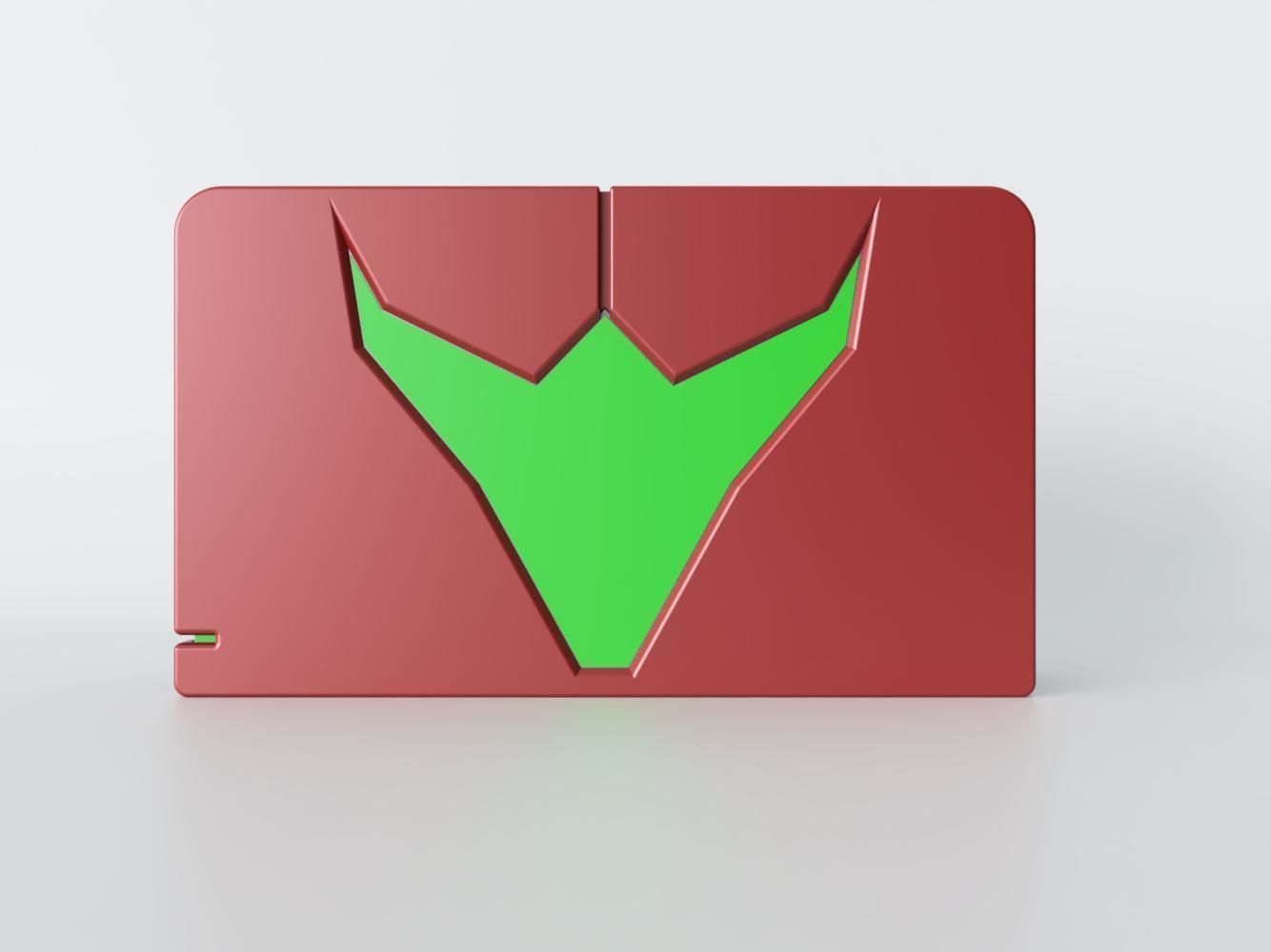 Nintendo Switch Dock custo faceplate Metroid 3D print model_3