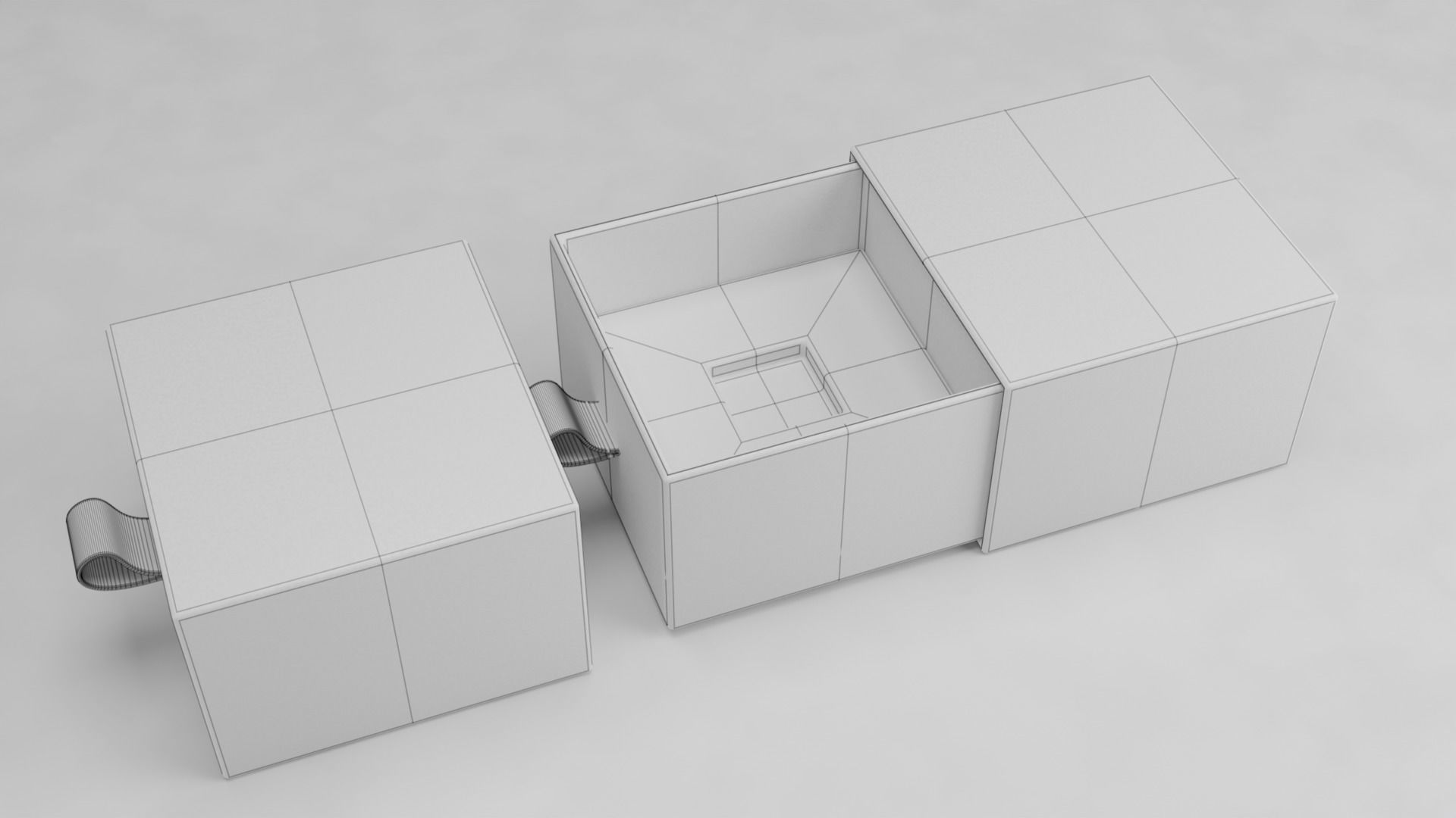 Gift Boxes Model with Cardboard Material - Blender Low-poly 3D model_7