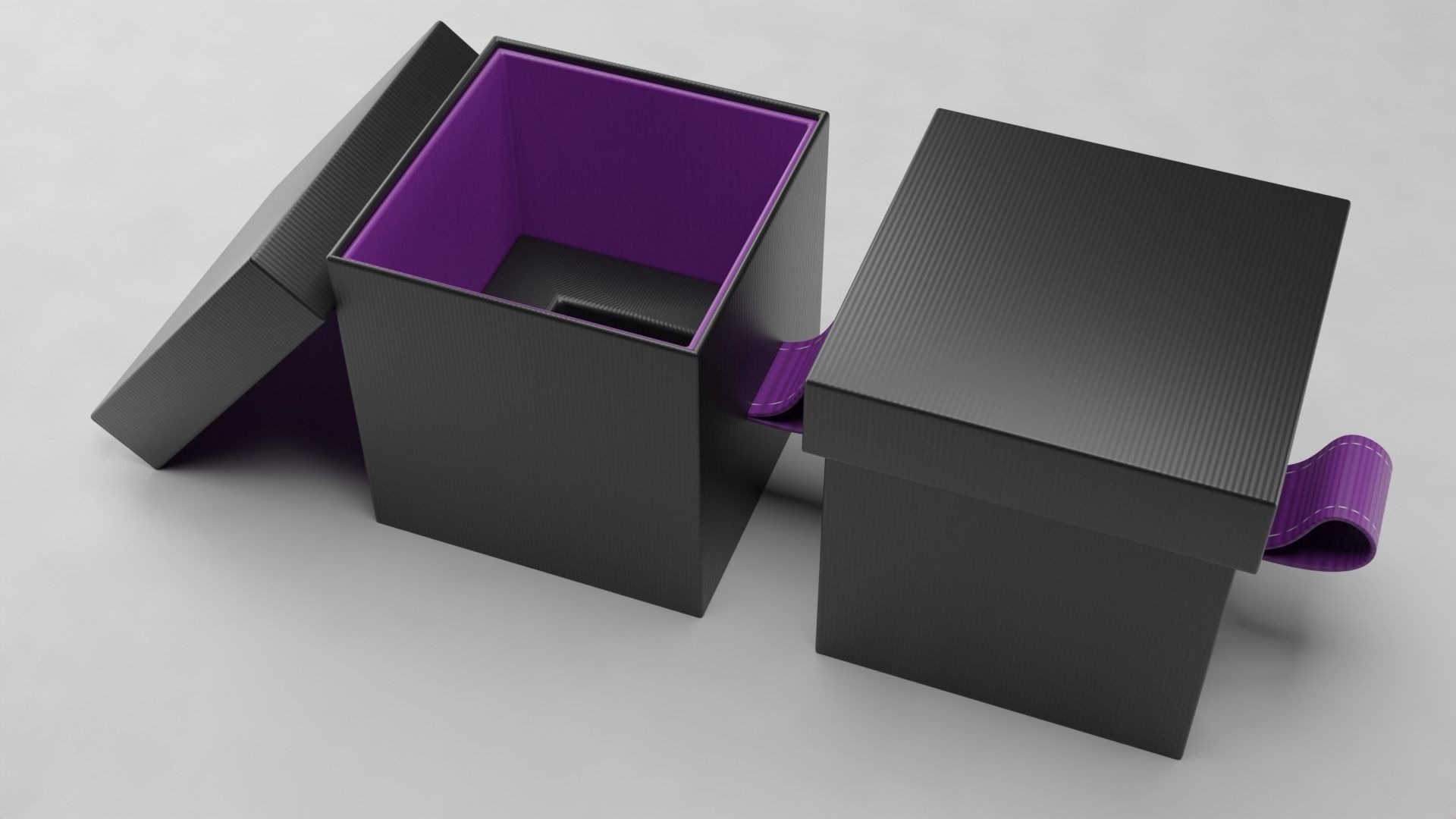 Gift Boxes Model with Cardboard Material - Blender Low-poly 3D model_6