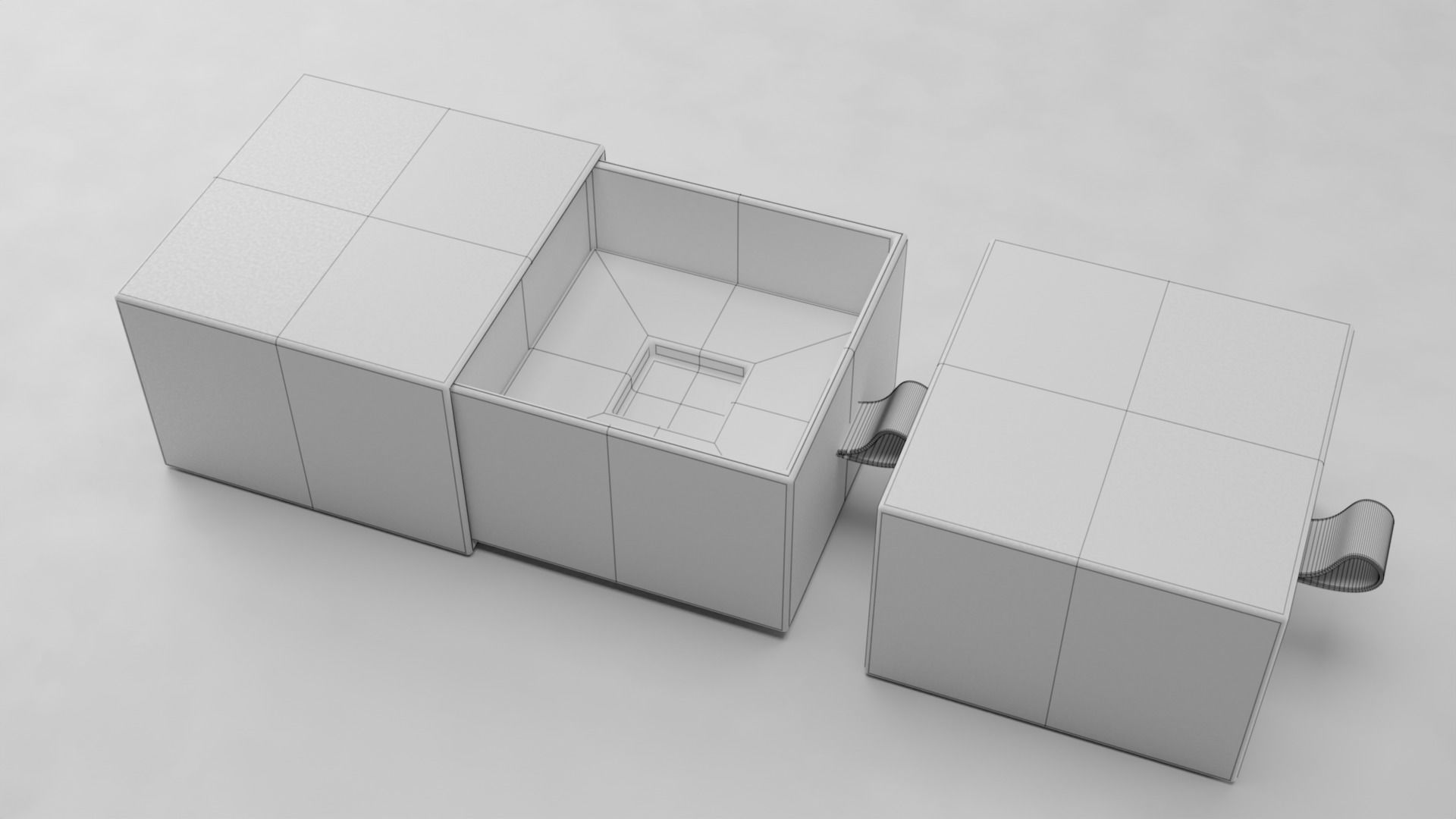 Gift Boxes Model with Cardboard Material - Blender Low-poly 3D model_8