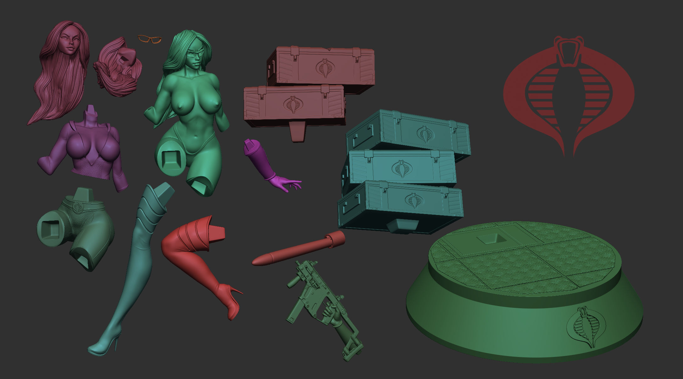 Baroness  3D print model_9