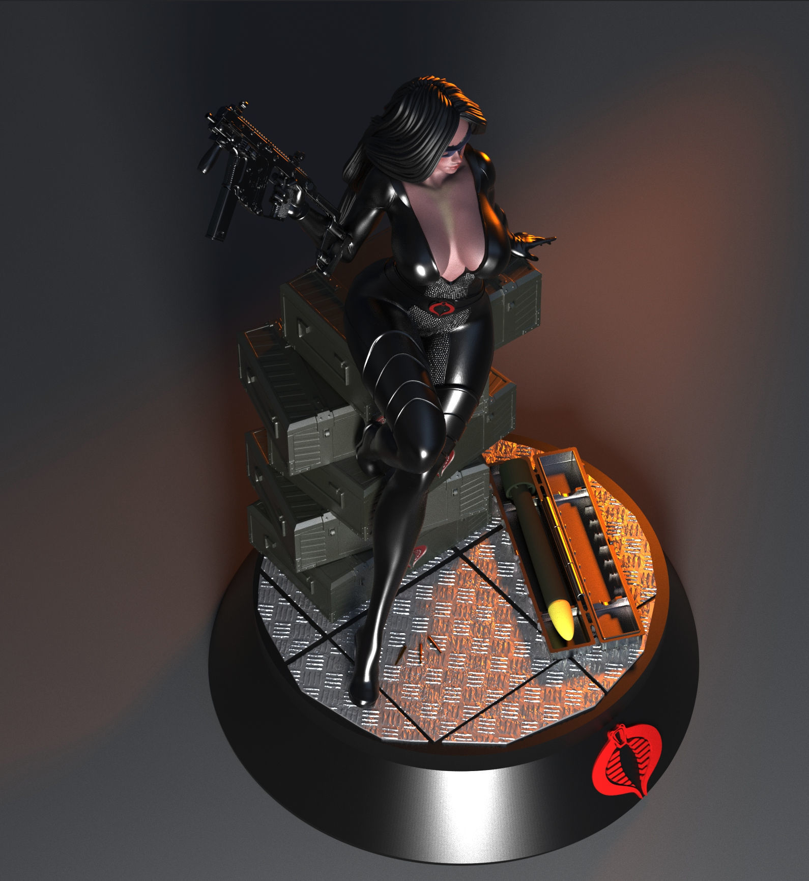 Baroness  3D print model_3