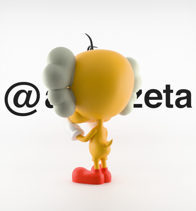 Kaws Tweety Textured Low-poly 3D model_15