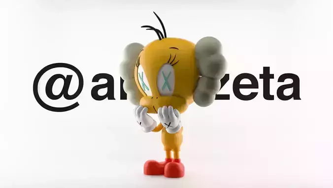 Kaws Tweety Textured
