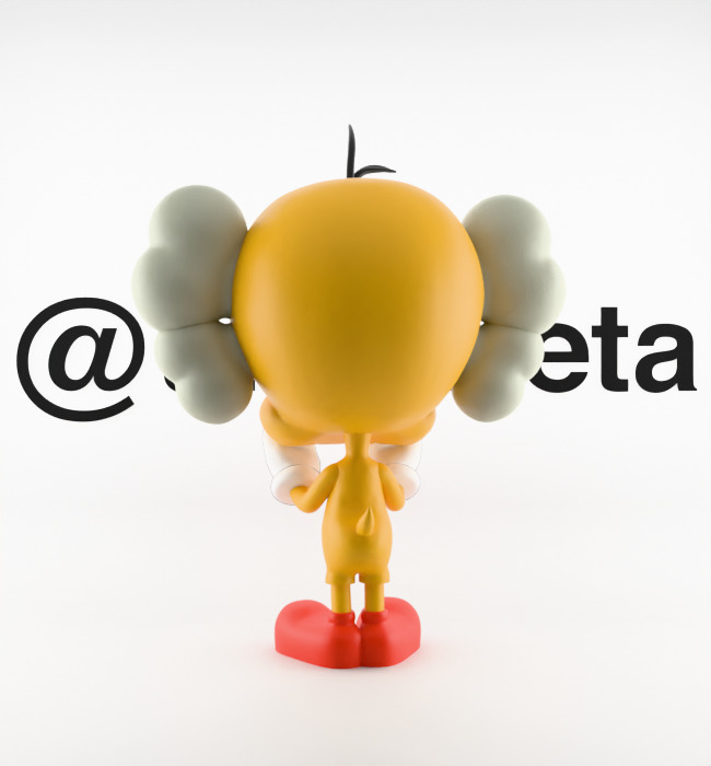 Kaws Tweety Textured Low-poly 3D model_18