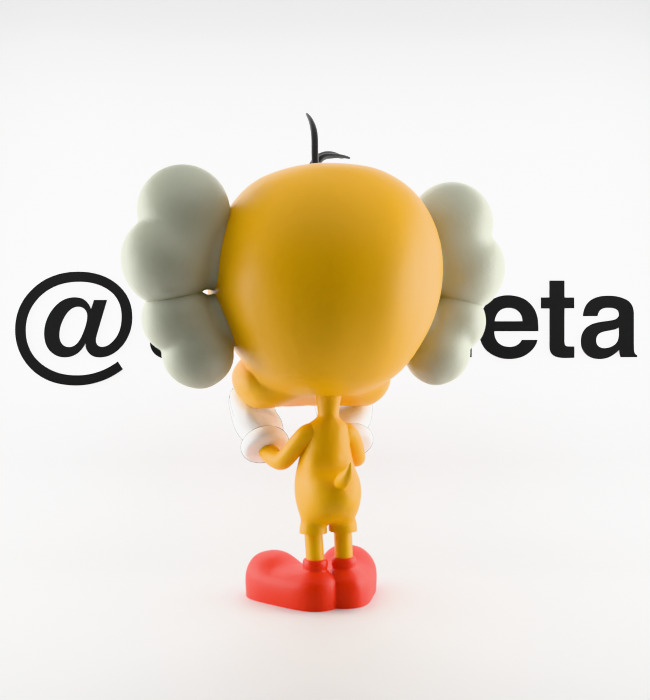 Kaws Tweety Textured Low-poly 3D model_17