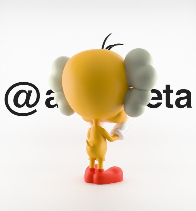 Kaws Tweety Textured Low-poly 3D model_22