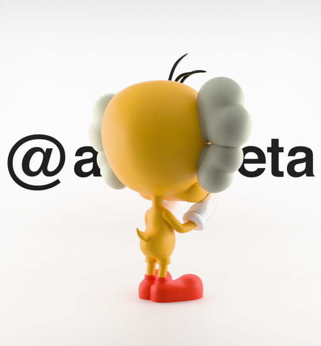 Kaws Tweety Textured Low-poly 3D model_23