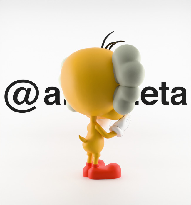 Kaws Tweety Textured Low-poly 3D model_24