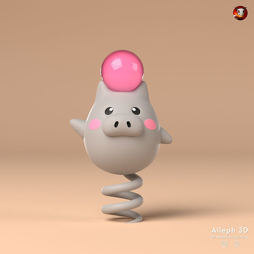 Pokemon Spoink 3D Model 3D Printable CGTrader