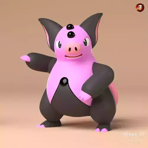 pokemon grumpig 3D print model