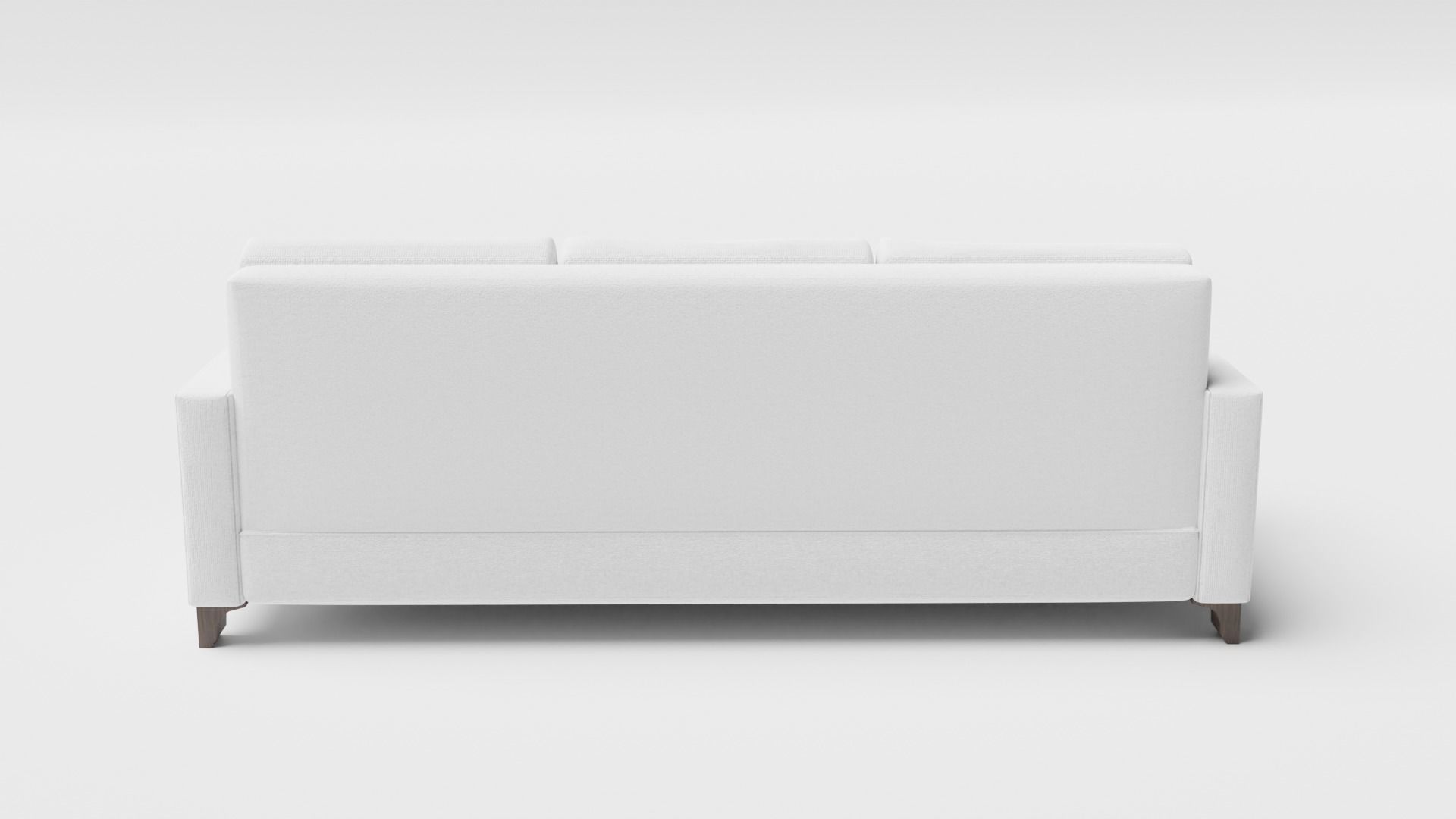 White Couch Low-poly 3D model_2