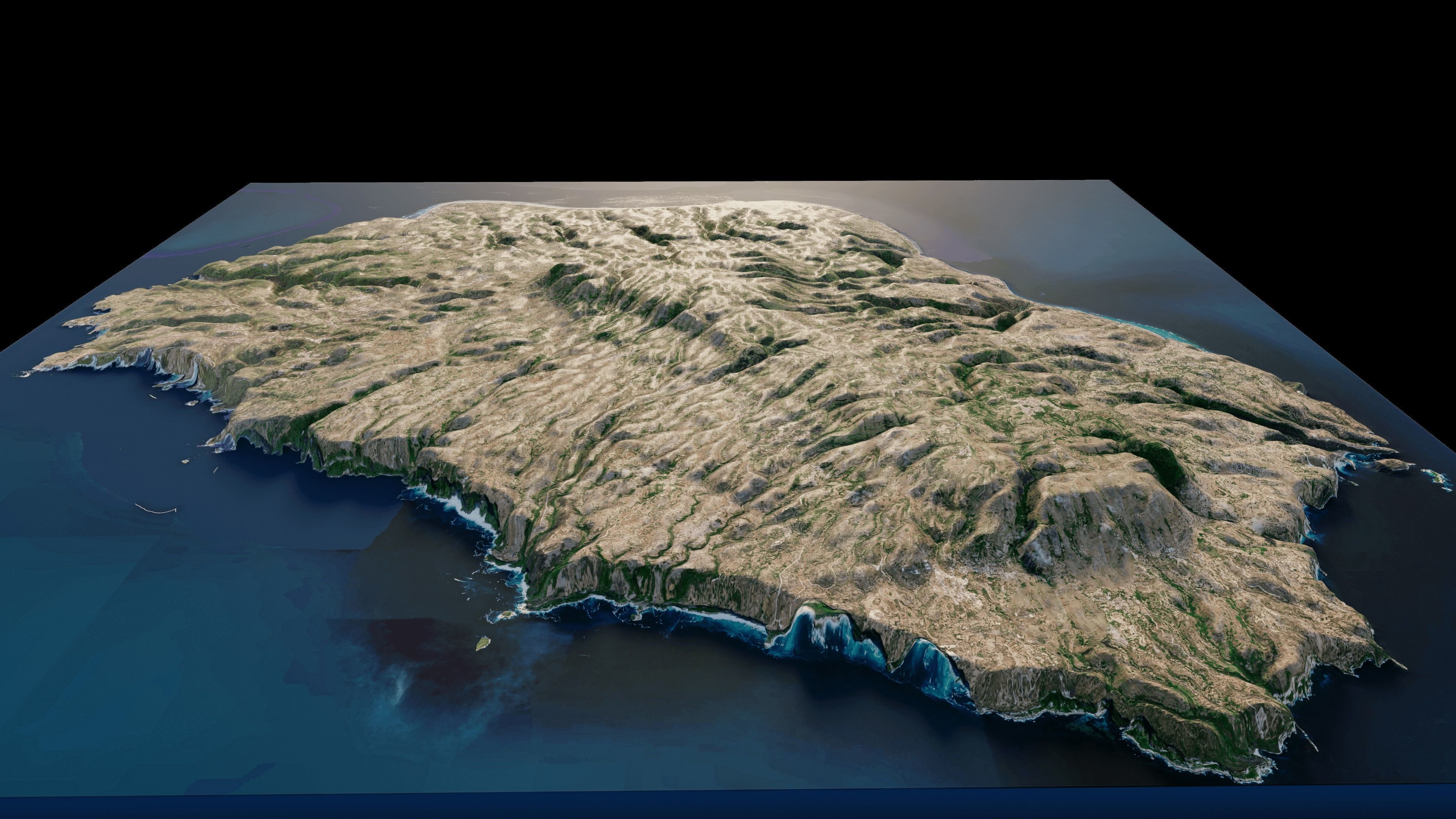 Penida Island full 3d terrain 3D model_10