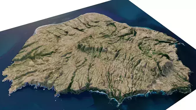 Penida Island full 3d terrain 3D model