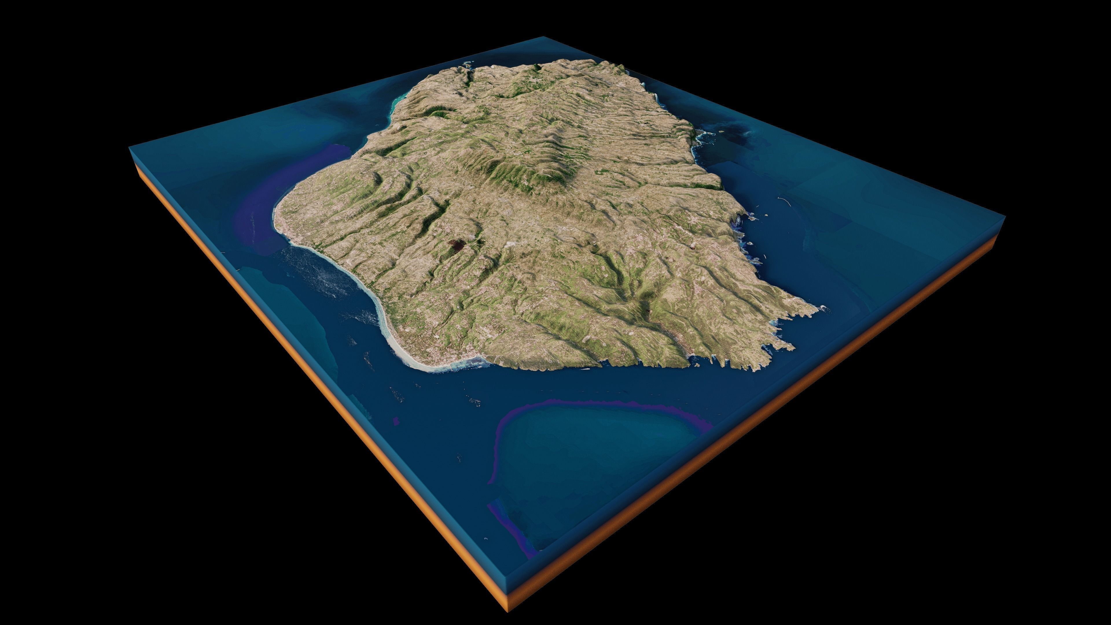 Penida Island full 3d terrain 3D model_8