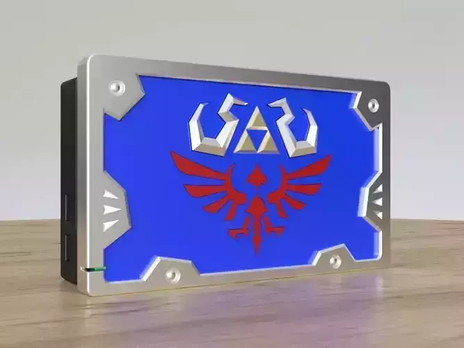 Faceplate Hylian shield for Nintendo switch Dock 3D print model