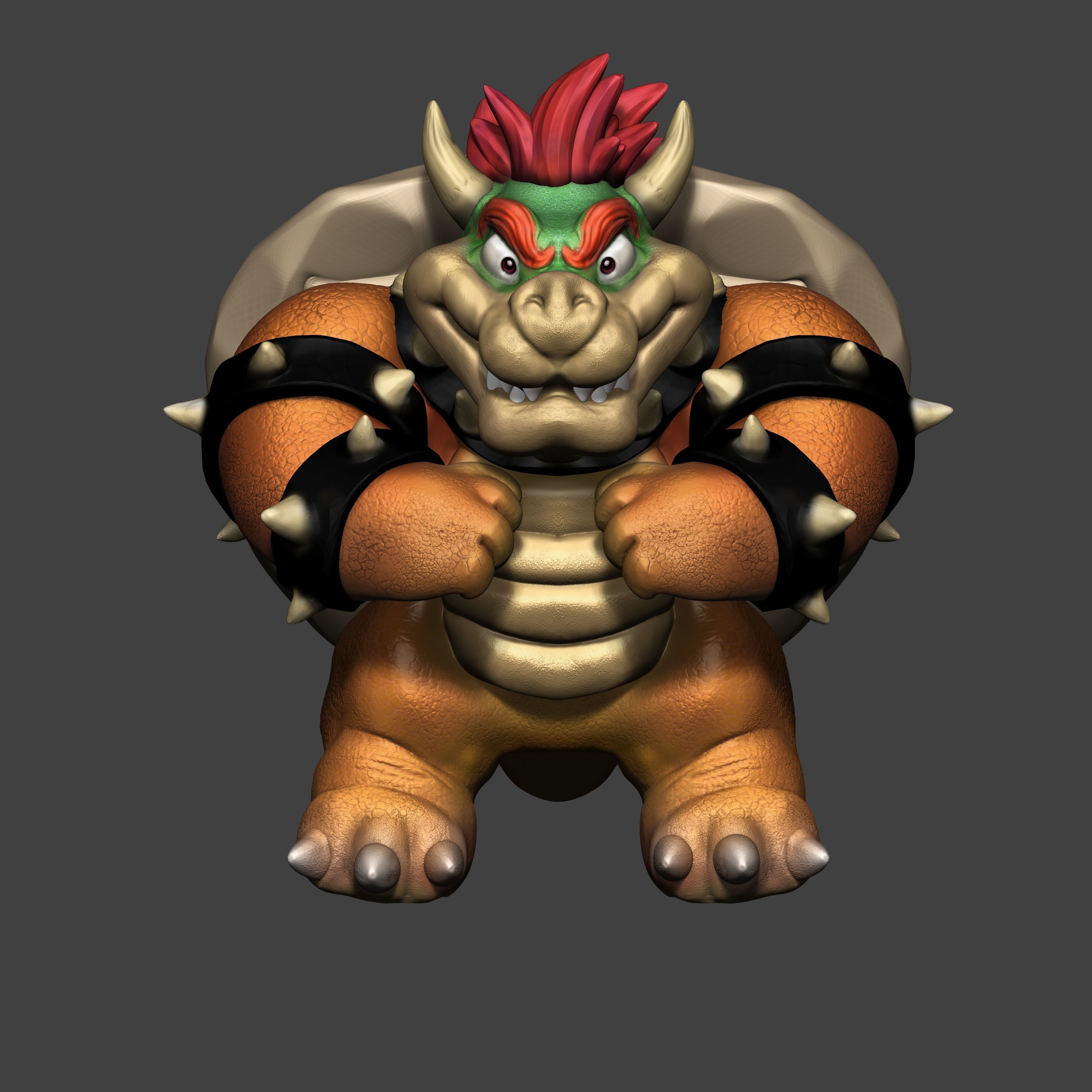 Bowser figurine 3D print model_1
