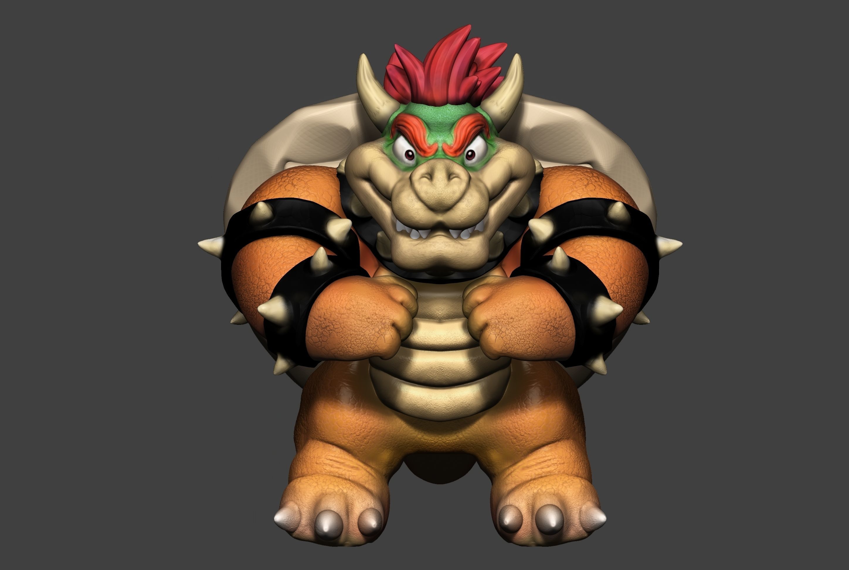 Bowser figurine 3D print model_13