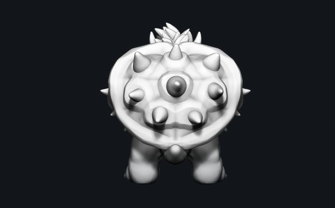 Bowser figurine 3D print model_6
