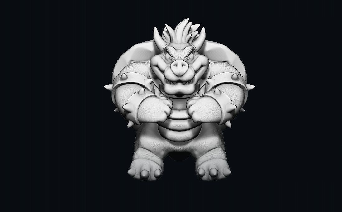Bowser figurine 3D print model_2