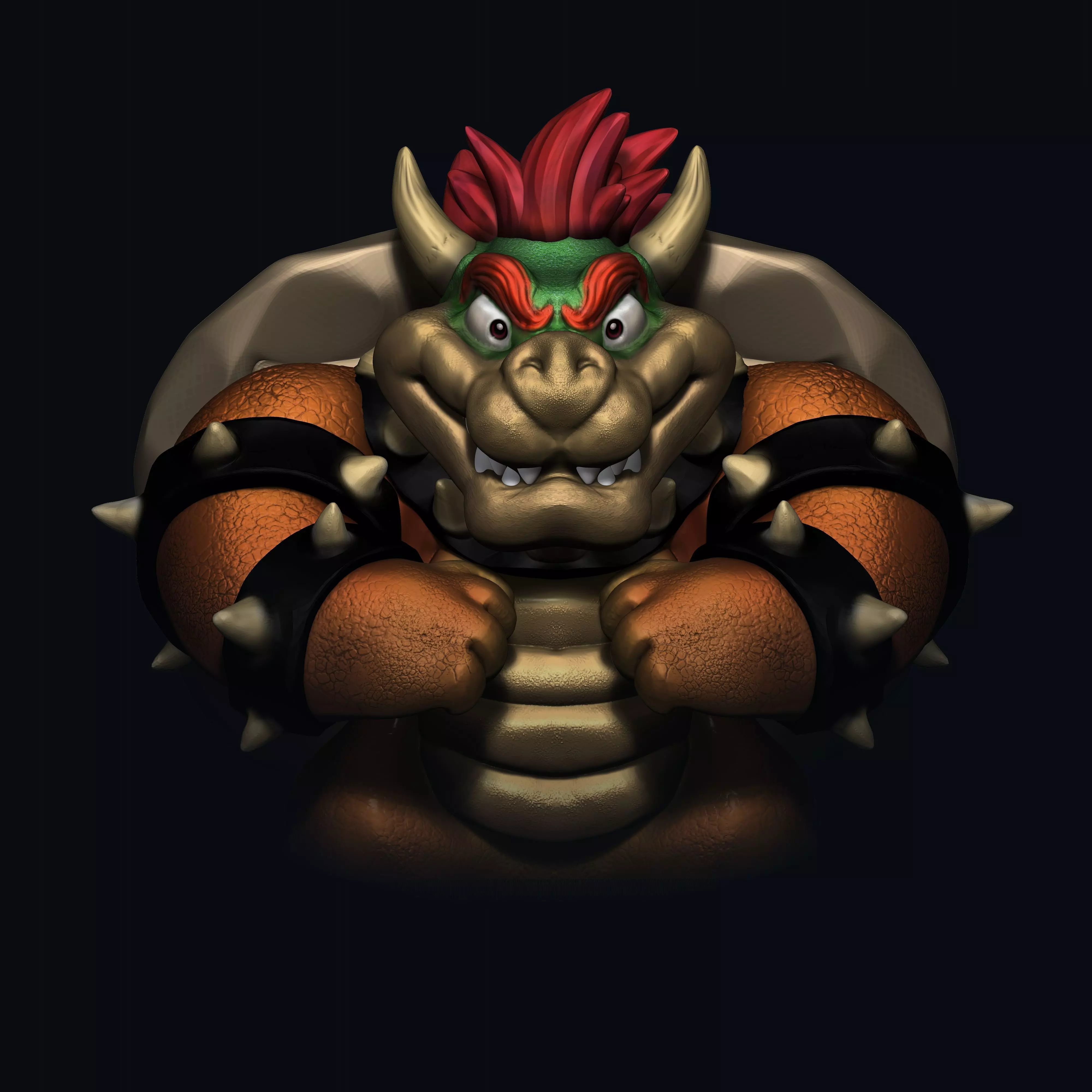 Bowser figurine 3D print model_0