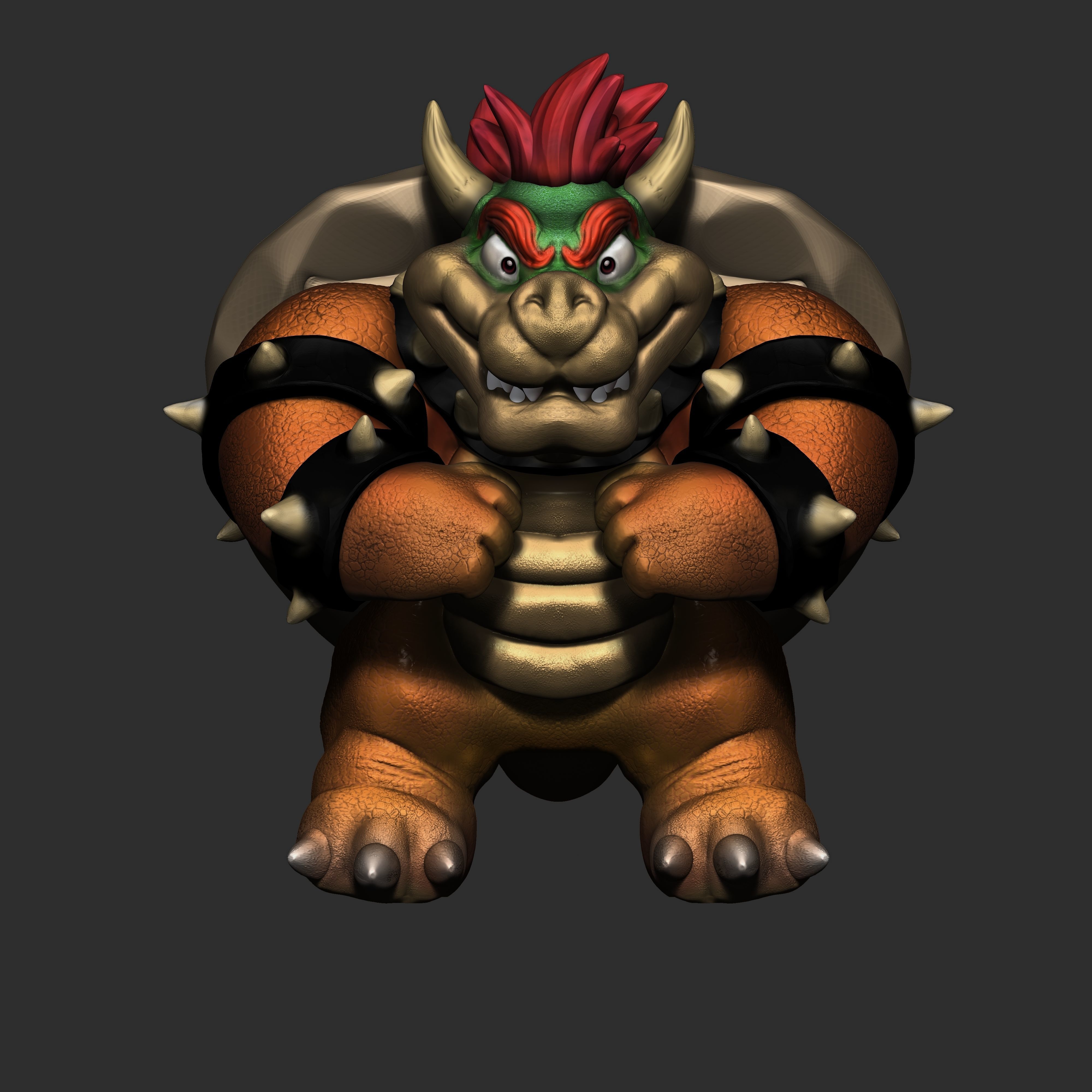 Bowser figurine 3D print model_11