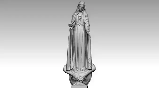 Virgin Mary appears at Fatima - Rosary Queen 3D print model